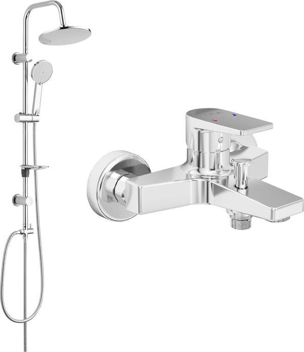 ECA Dalia Banyo Bataryası T-MAY Banyo Lidya Tepe Duş Takımı Seti - Image 1
