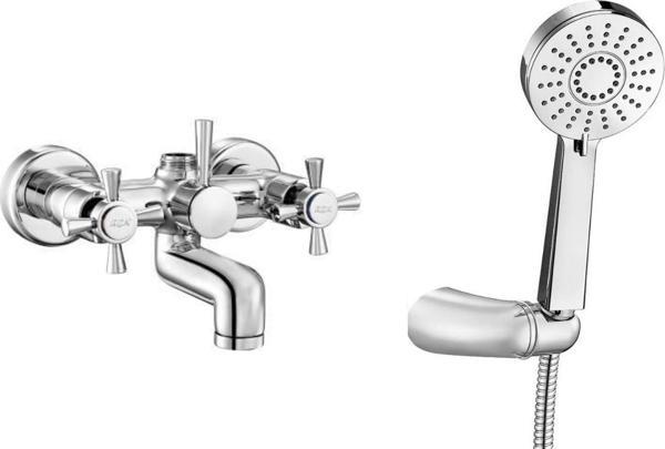 Eca Quadrille Banyo Bataryası + Eca Fırat Mafsallı Duş Seti Banyo Üst Takımı - Image 1