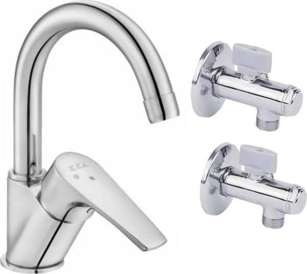 Eca Niobe Kuğu Boru Lavabo Batarya 054+2 Eca Filtreli Ara Musluk - Image 1