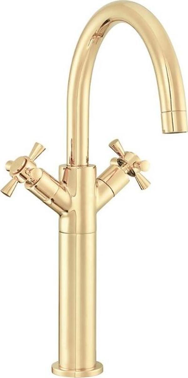 ECA Quadrille Yüksek Tip Lavabo Bataryası Altın Renkli 102808614 - Image 1