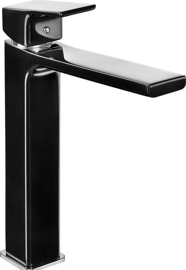 ECA Tiera Yüksek Tip Lavabo Bataryası Krom Siyah Renkli 103588002 - Image 1