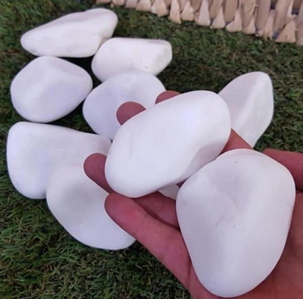 T-May Beyaz Dolomit Taşı 5 Kg 4-6 Cm Bahçe Süsü, Ve Akvaryum Dekorasyonu Için Dere Çakılı - Image 1