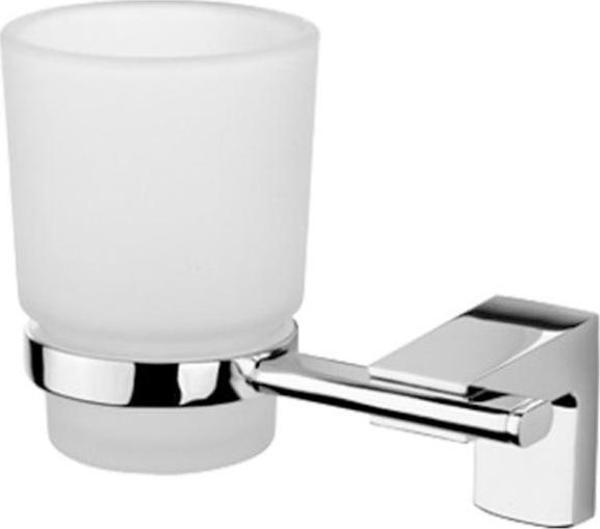 Tema Banyo Premium Diş Fırçalık Cam Duvara Monte Krom 71004 - Image 1