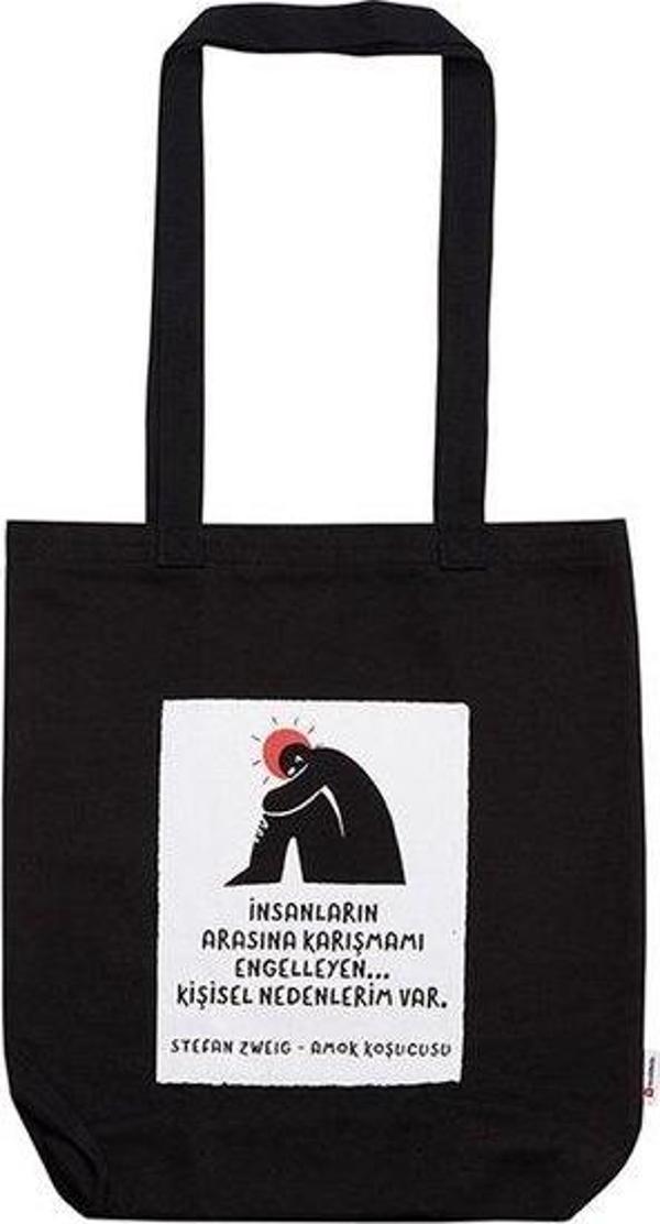 Can Dükkan Stefan Zweig Amok Koşucusu Seri 2 Bez Çanta Siyah - Image 1