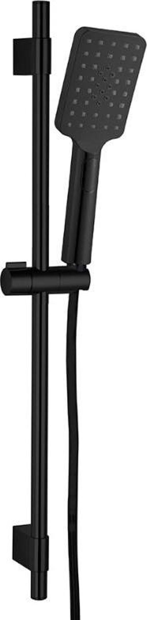 ECA Tiera Plus Banyo Hareketli Sürgülü Duş Seti Üst Takımı Mat Siyah 102146092C1 - Image 1