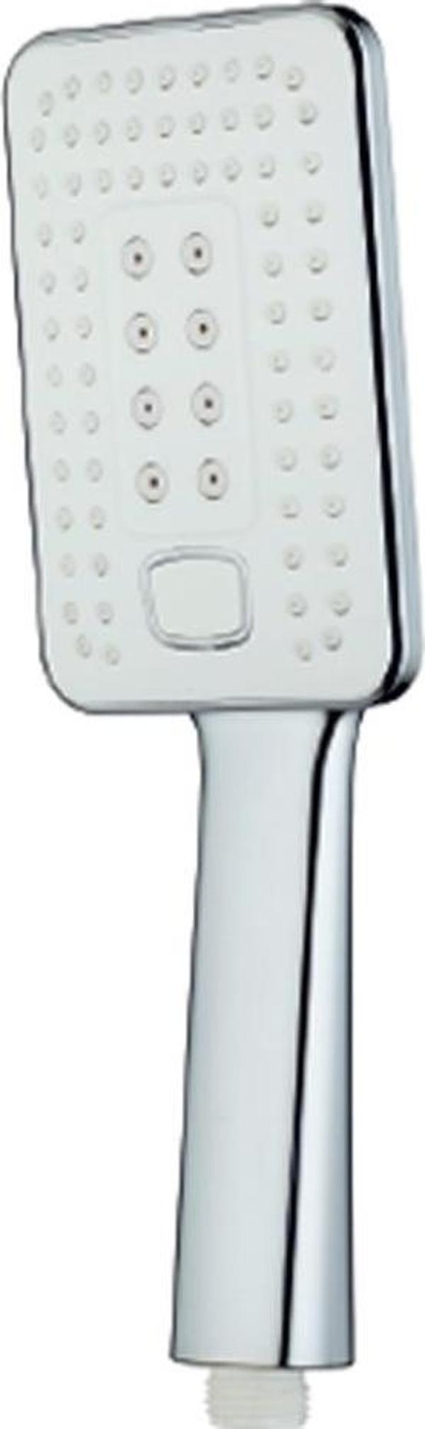 T-MAY Banyo Çınar Dikdörtgen El Duş Seti Başlığı Krom - 2 Fonksiyonlu - Image 1