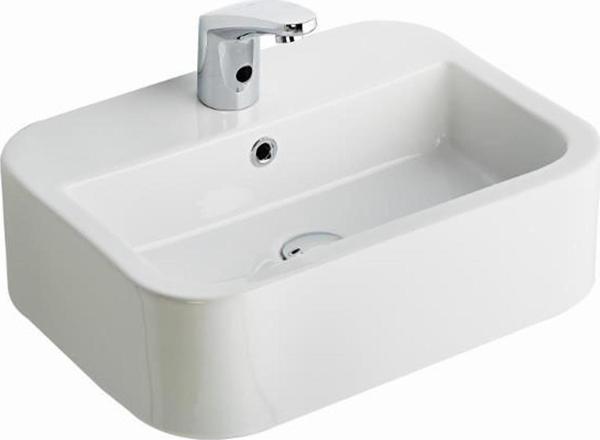 Seramiksan Aqua Tezgah Üstü Oval Dikdörtgen Lavabo 56CM - Image 1
