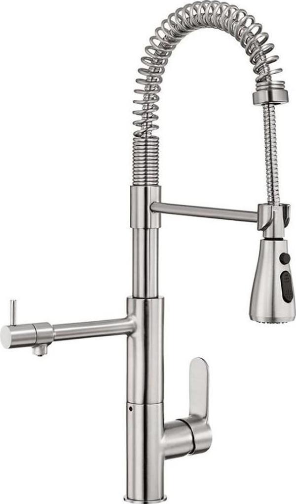 ECA Nita 3 Akışlı Arıtıcı Mutfak Eviye Bataryası Su Arıtma Bağlantılı Paslanmaz Çelik Görünümlü 102518350 - Image 1