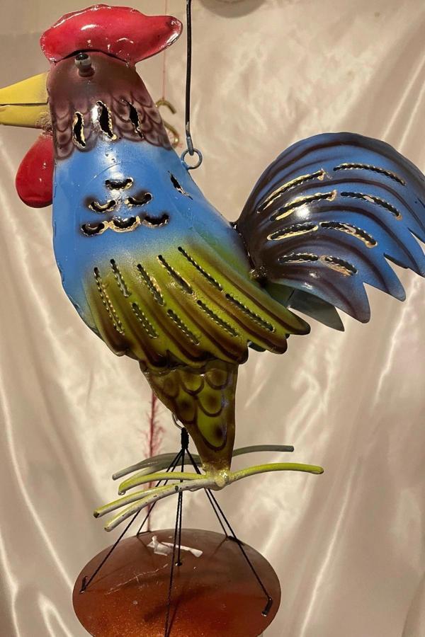 Deprem Çanı Rüzgar Zili Feng Shui Koruyucu Horoz Metal El İşi 5 Beş Metal borulu - Image 1