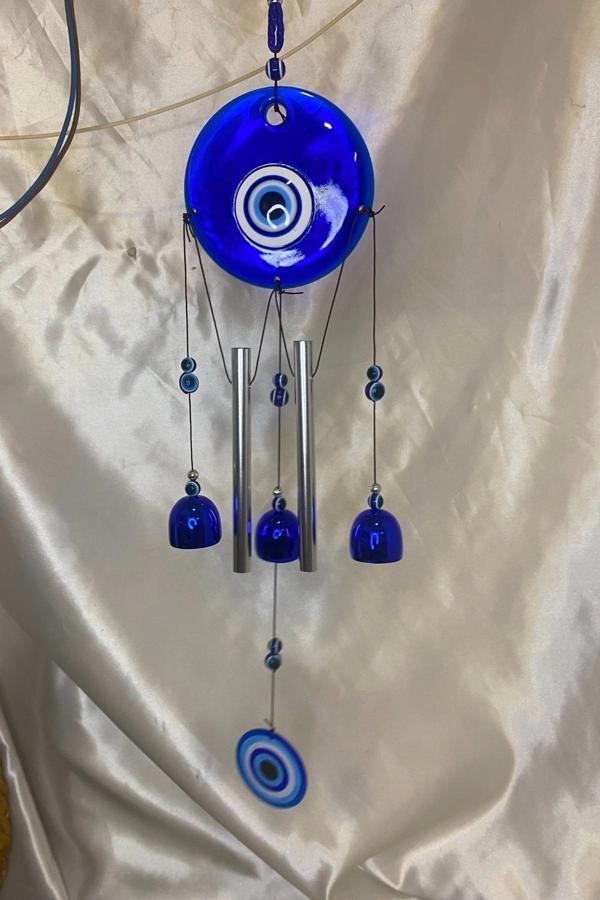 Deprem Zili Çanı Duvar Rüzgar Çanı Zili Feng Shui Ejderha Yılı Koruyucu 5 Parça 2 Borulu 3  Çanlı Na - Image 1