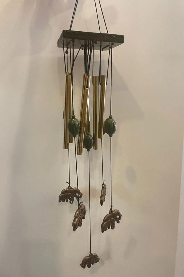Deprem Zili Çanı Duvar Rüzgar Çanı Zili Feng Shui Ejderha Yılı Metal Borulu Fil Objeli - Image 1