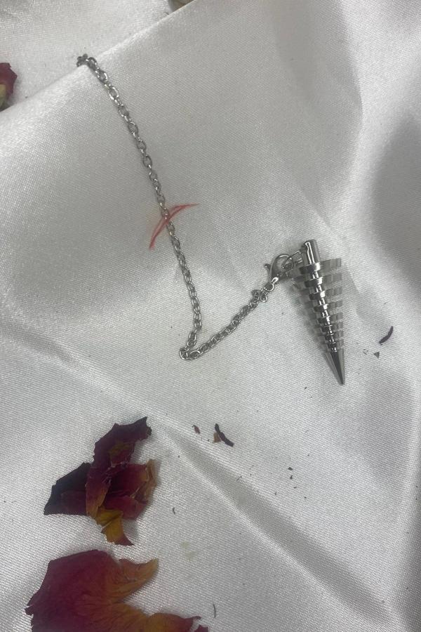 Gümüş Çelik Pandül Sarkaç Metal Burgu - Image 1