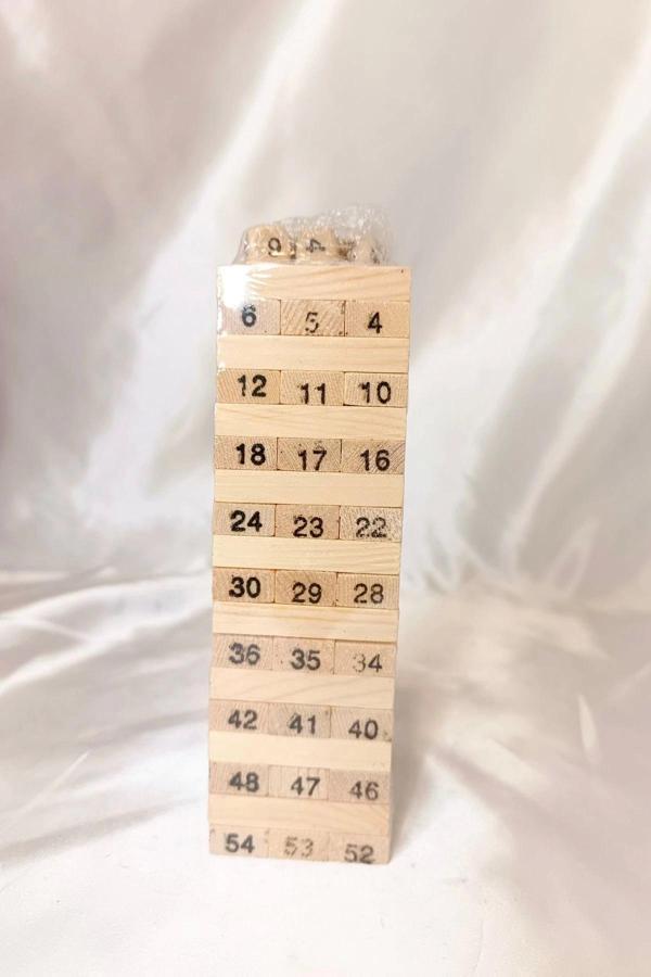 Jenga Ahşap Oyuncak Oyun Çubuğu Çöpü Akıl Zeka Beceri Oyunu - Image 1