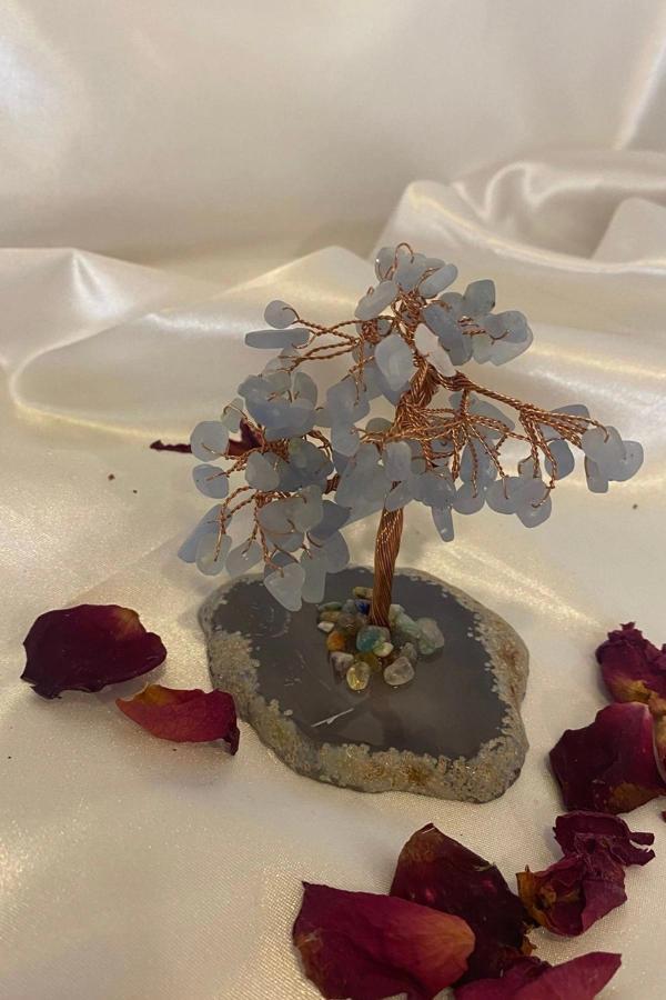 Doğaltaş Avanturin Taşı Doğal Taş Bakır Hayat Ağacı Stres Meditasyon Taşı - Image 1