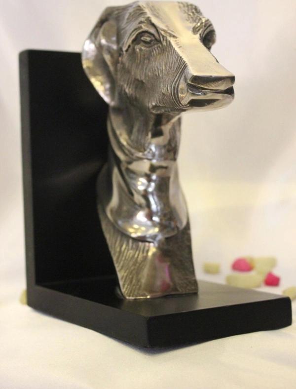 Kitap Tutucu Köpek Figürlü Metal Kitap Tutacağı Tazı Çifti - Image 1