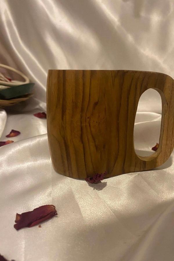 Kuksa Ahşap Rengi Tahta Bardak Kupa - Image 1