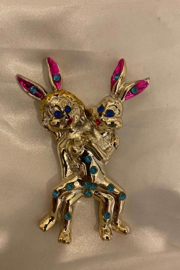 Magnet Playboy Tavşan Eroti k Figürlü Taşlı Metal Mıknatıs Magnet 4 - Image 1