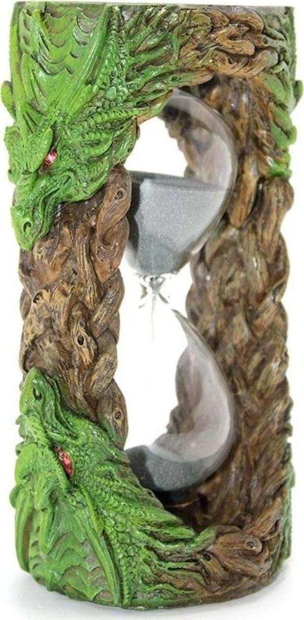 Feng Şui Kum saati Dragon Ejderha Polyester Cam Feng Şui Yeşil - Image 1