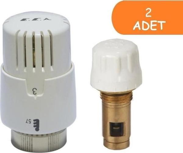2 Adet ECA Termostatik TRV4 Kafa Grubu 41,3mm 602120813 - Image 1