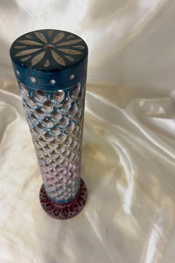 Yedi Çakra 7 Çakra Hand Made El İşi Feng Shui Ejderha Yılı Doğal Obsidyen Taşı Çubuk Konik Tütsülük  - Image 1