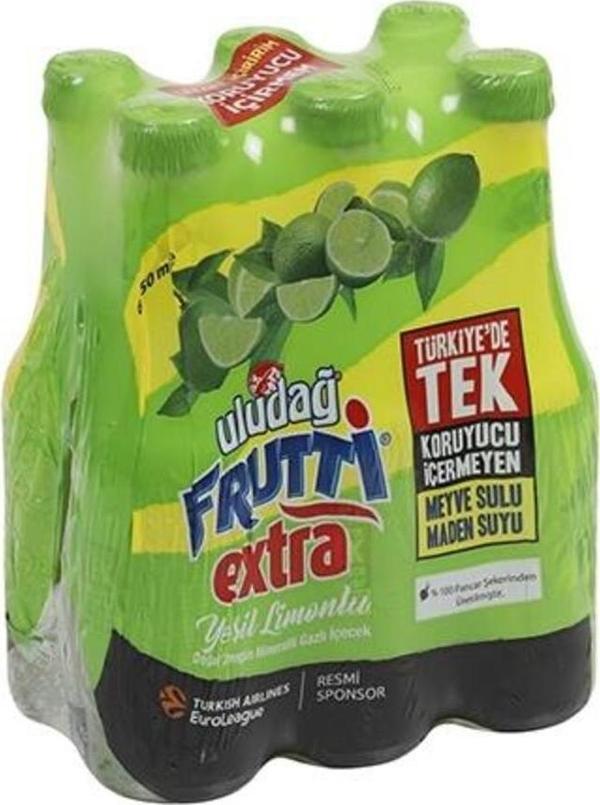 Uludağ Frutti Extra Yeşil Limonlu 250 Ml X 6 Adet - Image 1