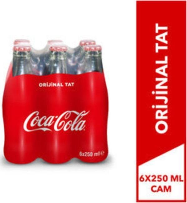 Coca-Cola 6X250 Ml Cam Şişe - Image 1