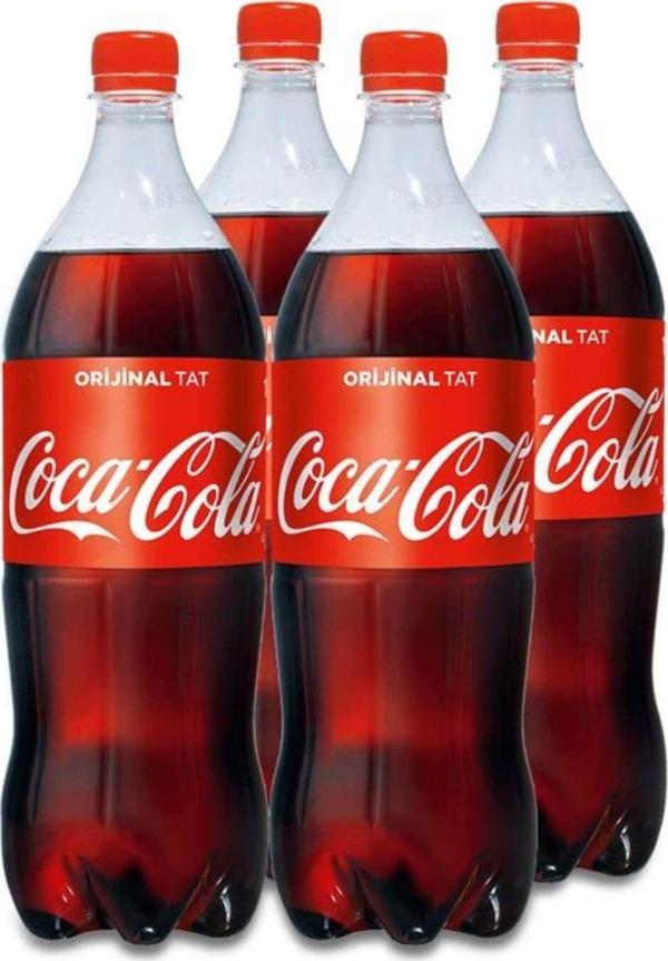 Coca-Cola Cola 1 Lt 4 Adet - Image 1