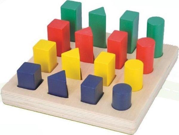 1191-CS Chiva, Ahşap Büyükten Küçüğe Geomertik Şekillereometrik - Image 1