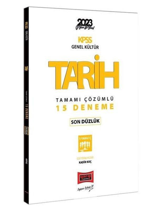 2023 KPSS Tarih Son Düzlük 5 Yargıç Tamamı Çözümlü 15 Deneme - Yargı Yayınları - Image 1