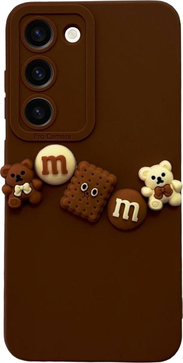 Samsung Galaxy S23 Kılıf 3D M Bear Kamera Korumalı Silikon Kapak - Image 1