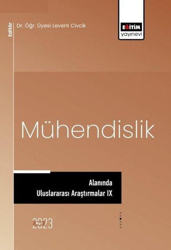 Mühendislik Alanında Uluslararası Araştırmalar - 9 - Eğitim Yayınevi - Image 1
