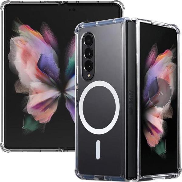 Samsung Galaxy Z Fold3 Kılıf Magsafe Özellikli Şeffaf Silikon Kapak - Image 1