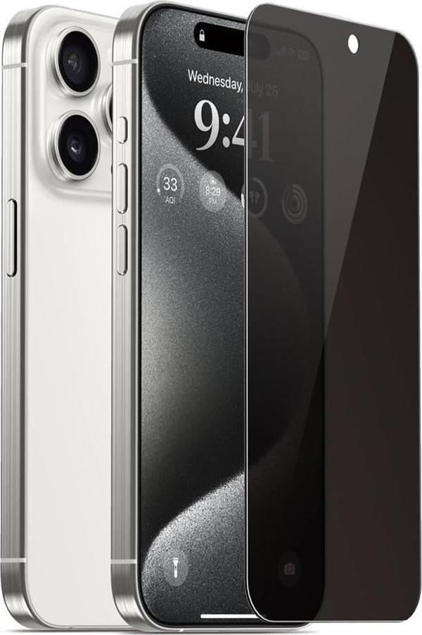 Yesido iPhone 16 Pro Max Premium 5D Privacy Hayalet Cam Ekran Koruyucu - Image 1