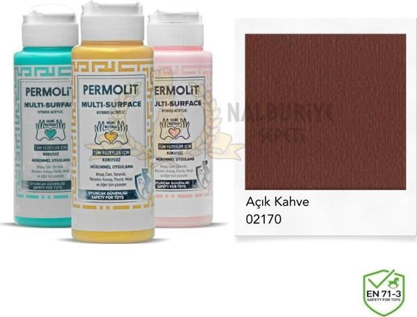 Permolit Multi Surface Akrilik Hobi Boyası AÇIK KAHVE 120 ml. - Image 1