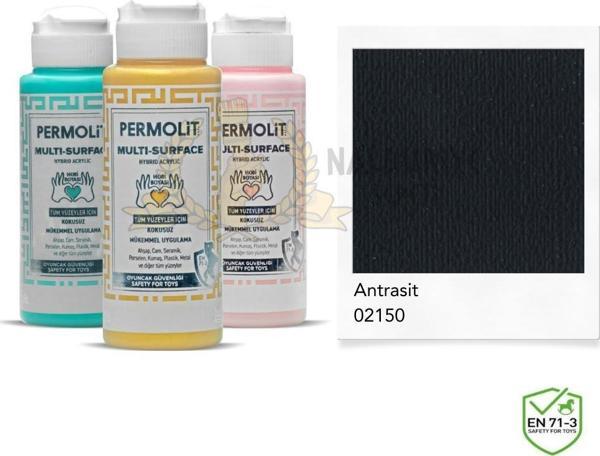 Permolit Multi Surface Akrilik Hobi Boyası ANTRASİT 120 ml. - Image 1
