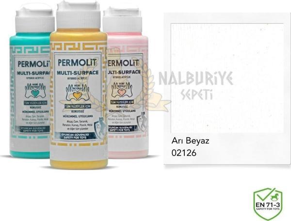Permolit Multi Surface Akrilik Hobi Boyası ARI BEYAZ 120 ml. - Image 1