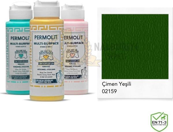 Permolit Multi Surface Akrilik Hobi Boyası ÇİMEN YEŞİL 120 ml. - Image 1