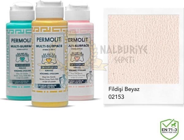 Permolit Multi Surface Akrilik Hobi Boyası FİLDİŞİ BEYAZ 120 ml. - Image 1