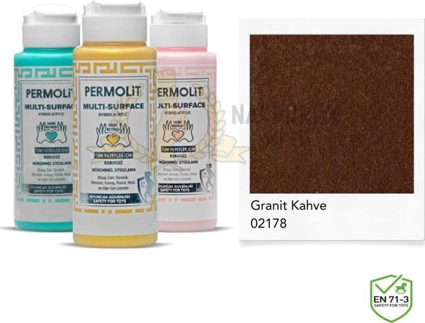 Permolit Multi Surface Akrilik Hobi Boyası GRANİT KAHVE 120 ml. - Image 1