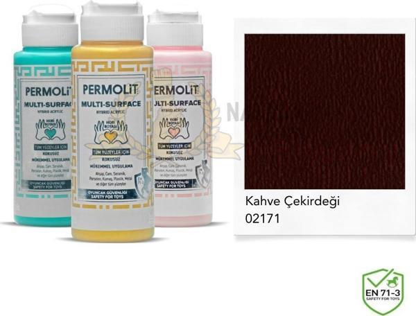 Permolit Multi Surface Akrilik Hobi Boyası KAHVE ÇEKİRDEĞİ 120 ml. - Image 1