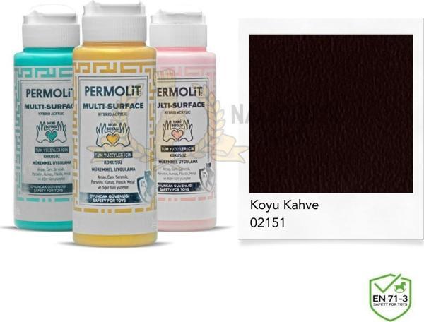 Permolit Multi Surface Akrilik Hobi Boyası KOYU KAHVE 120 ml. - Image 1