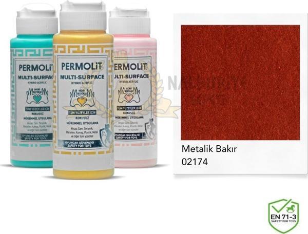 Permolit Multi Surface Akrilik Hobi Boyası METALİK BAKIR 120 ml. - Image 1