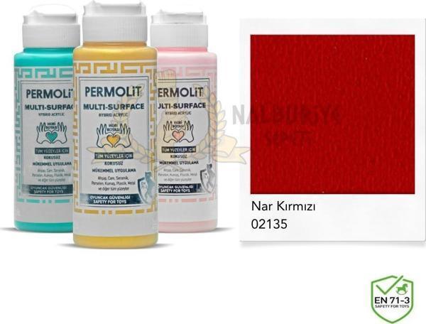 Permolit Multi Surface Akrilik Hobi Boyası NAR KIRMIZI 120 ml. - Image 1
