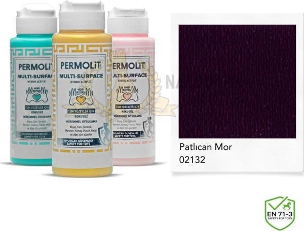 Permolit Multi Surface Akrilik Hobi Boyası PATLICAN MOR 120 ml. - Image 1