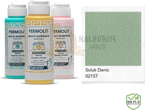 Permolit Multi Surface Akrilik Hobi Boyası SOLUK DENİZ MAVİ 120 ml. - Image 1