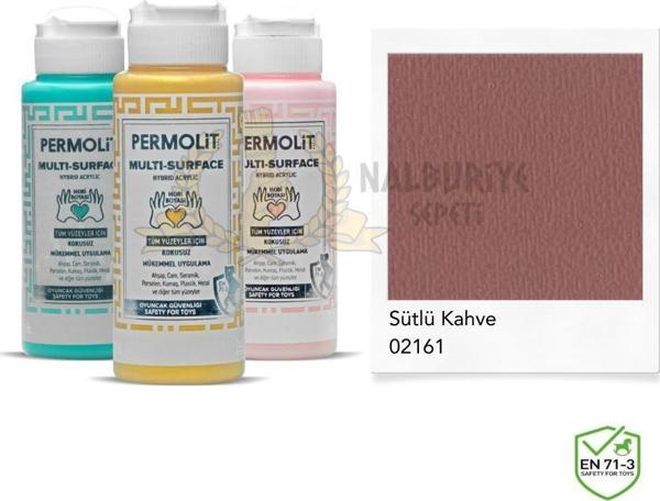 Permolit Multi Surface Akrilik Hobi Boyası SÜTLÜ KAHVE 120 ml. - Image 1