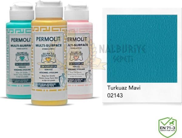 Permolit Multi Surface Akrilik Hobi Boyası TURKUAZ MAVİ 120 ml. - Image 1