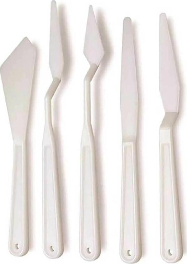 İzmir Fırça Hobi Boyası Spatula Seti - 5 Parça - Image 1