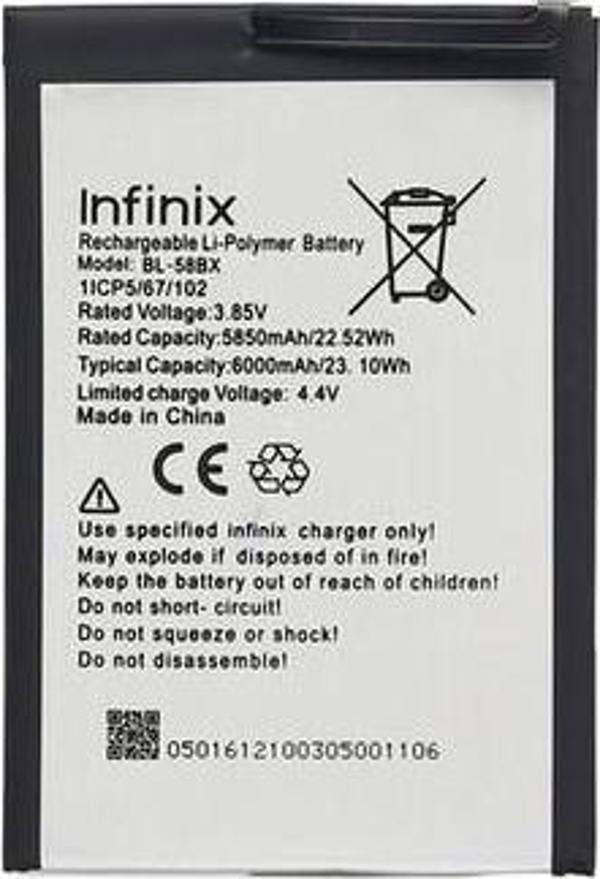 Infinix Hot 10 Play Batarya Pil Bl-58bx - Image 1
