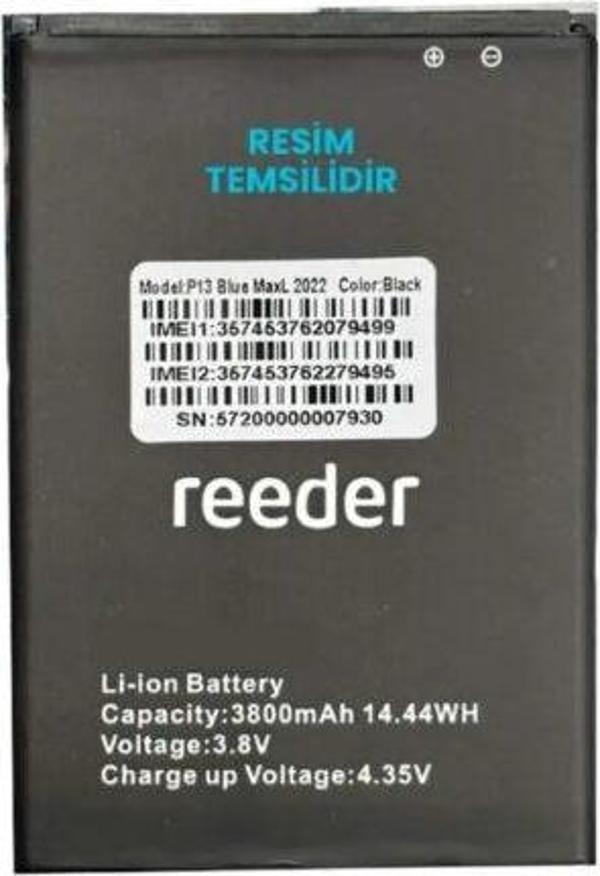 Reeder P13 Blue Max 2022 Batarya Pil - Image 1